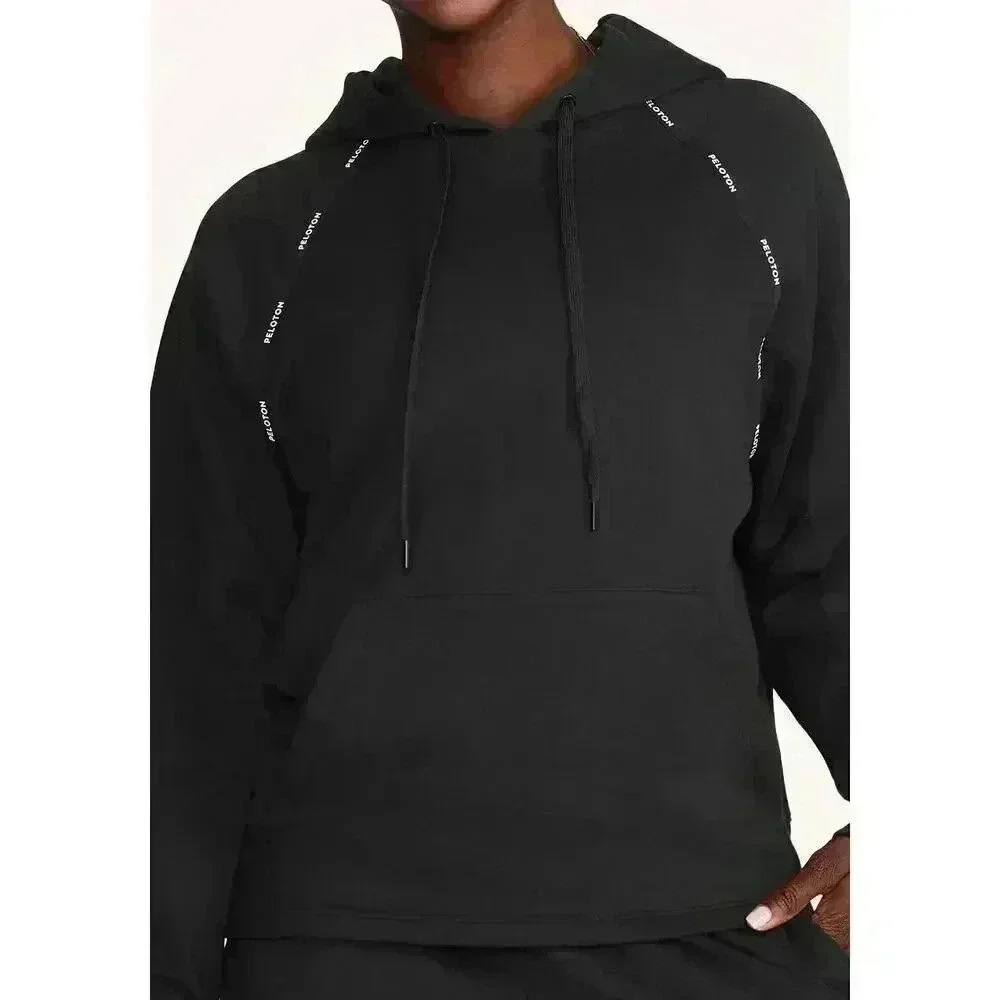Peloton Women’s Size S TWGF Tape Pullover Black Hoodie